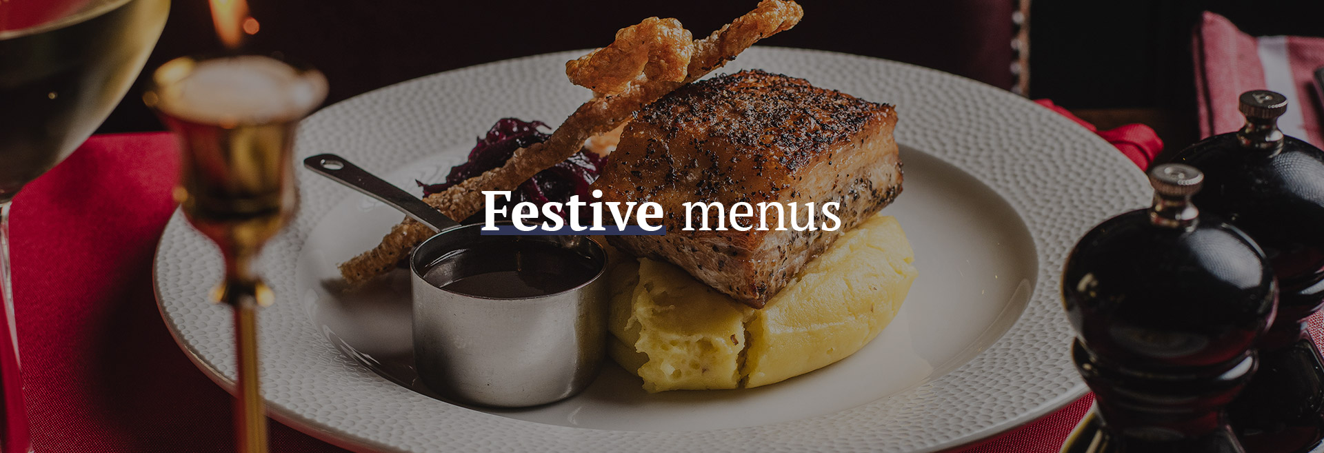 Christmas menu at The Adelphi