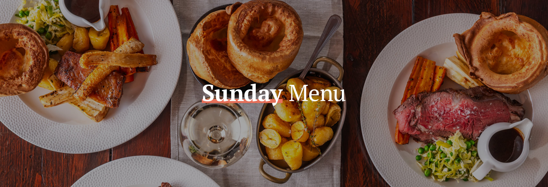 Sunday Menu at The Adelphi